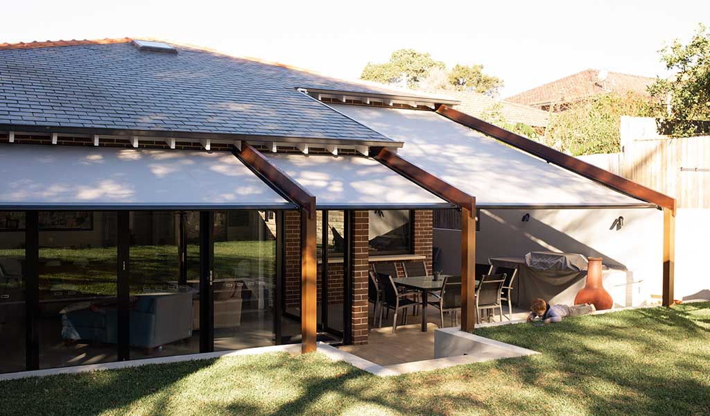 Retractable awnings, retractable roofs and blinds in Drummoyne for weather protection