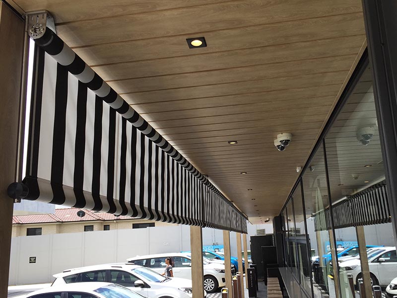 Shop Front retractable awnings in Sydney