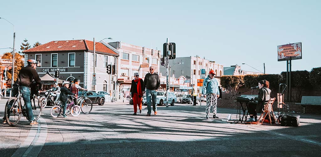 Bustling streets of Newtown sydney