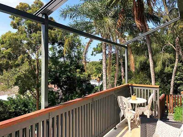 Zip Patio Awning over balcony of manly house